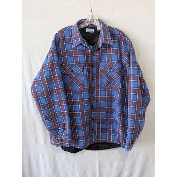Fieldmaster Other - Vintage Fieldmaster Plaid Flannel Shacket Blue/Red Made in USA Men's Size XL